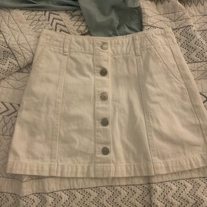 white button skirt